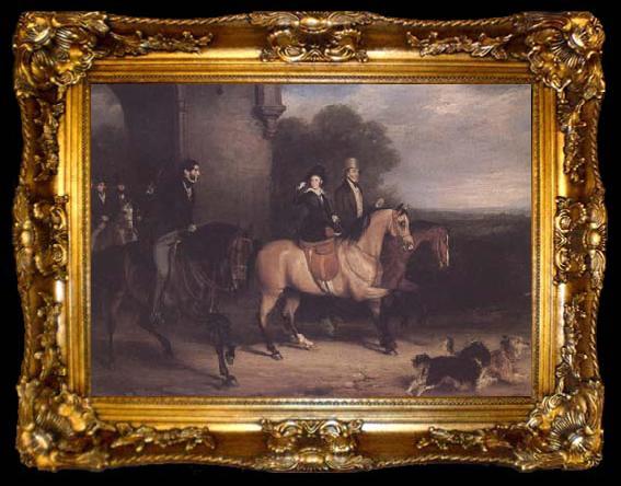 framed  Francis Grant Queen Victoria Riding Out (mk25), ta009-2